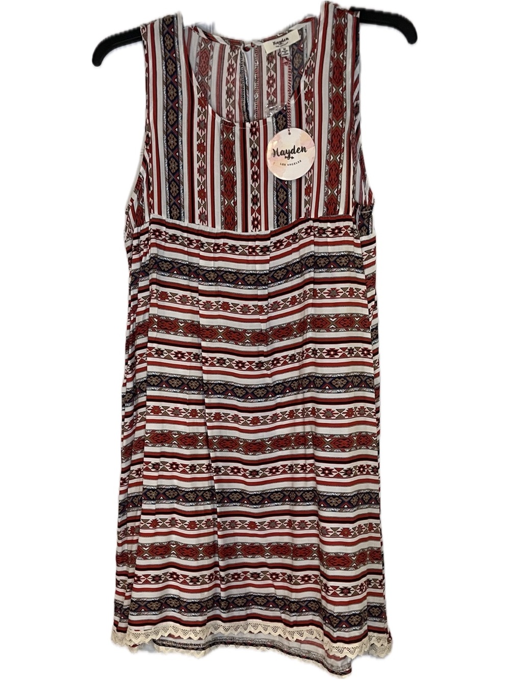 Hayden Sleeveless Tribal Stripe Shift Dress